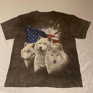 The Mountain Wolves & Eagles American Flag Shirt